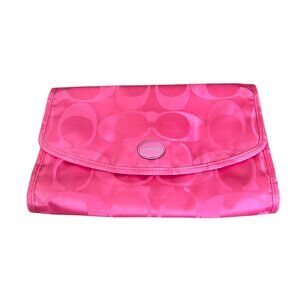 Coach Hanging Toiletry Case Pink